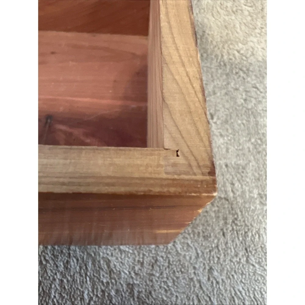 Vtg 1920s Lane Miniature Cedar Chest - R.B. Broyles Birmingham AL Address - Wood